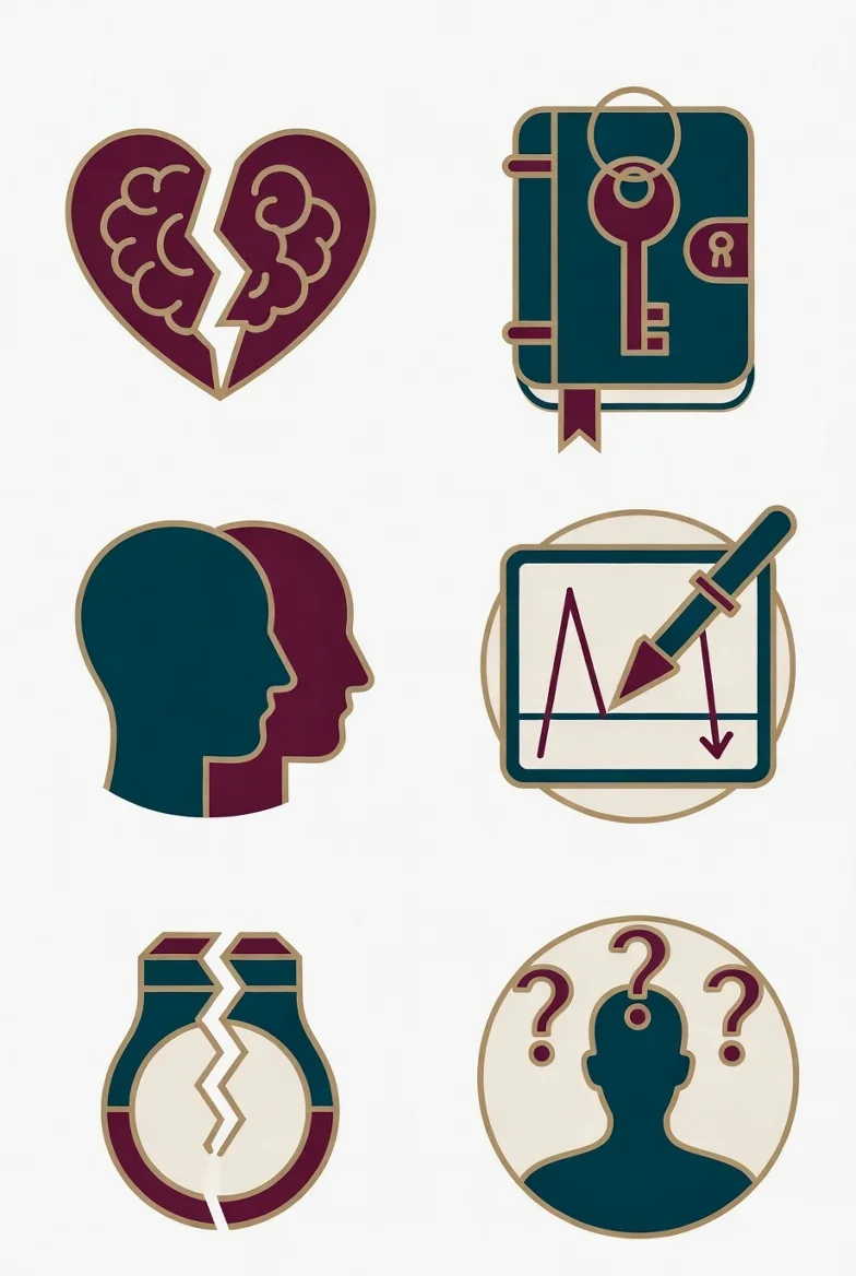 Cheating psychology analysis — broken trust, hidden secrets, cognitive patterns, unresolved questions